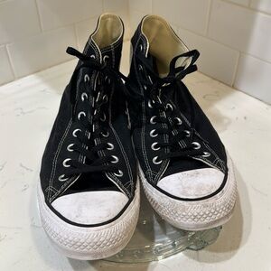 Converse Black and White High-Top Sneakers Men’s: 12 Women’s: 14